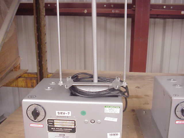Used Tyler model RX-24, Laboratory sieve/screener shaker. Unit has timer. Takes 8